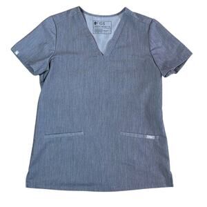 Figs Casma Three-Pocket Scrub Top GRAPHITE XS